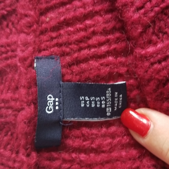 Gap wool sweater dark red sz S womens - Picture 5 of 8